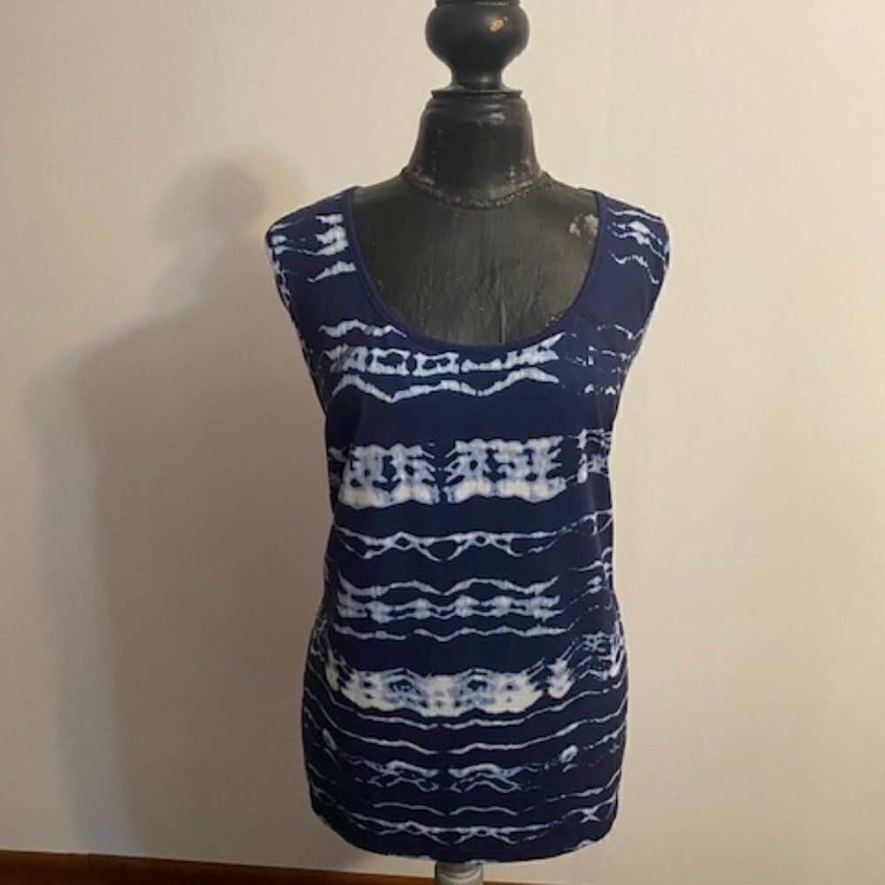 Anne Klein Sports Blue/White sleeveless top, size 3X